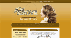 Desktop Screenshot of acutabovesaloncc.com